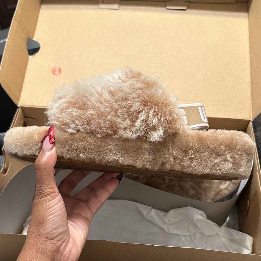 UGG Fluff Yeah Tan Slides